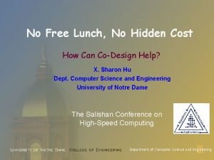 Salishan conference on high speed computing