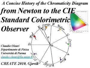 A Concise History of the Chromaticity Diagram from