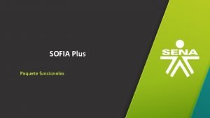 SOFIA Plus Paquete funcionales GCF004 V 01 1