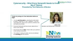 Cybersecurity What Every Nonprofit Needs to Know May