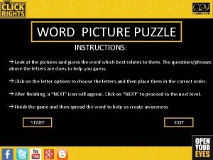 Word picture puzzle