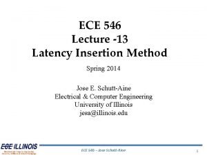 ECE 546 Lecture 13 Latency Insertion Method Spring