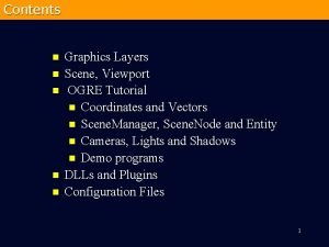 Contents n n n Graphics Layers Scene Viewport