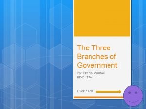 The Three Branches of Government By Bradie Vaubel