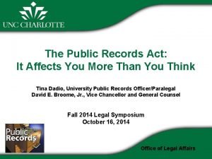 The Public Records Act It Affects You More