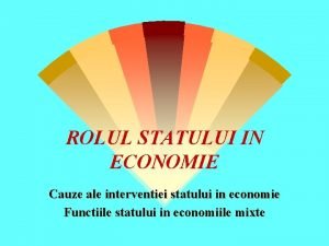 Implicarea statului in economie