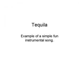 Tequila song instrumental
