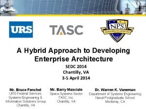 A Hybrid Approach to Developing Enterprise Architecture SEDC