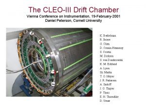 The CLEOIII Drift Chamber Vienna Conference on Instrumentation