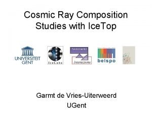 Cosmic Ray Composition Studies with Ice Top Garmt