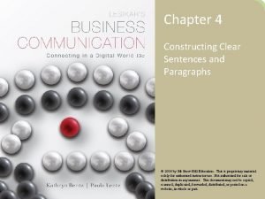 Prefer Short Familiar Words Chapter 4 Constructing Clear