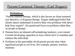 Carl rogers thoery