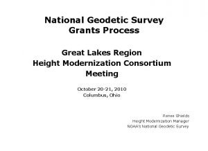 National Geodetic Survey Grants Process Great Lakes Region