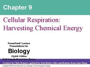 Chapter 9 Cellular Respiration Harvesting Chemical Energy Power