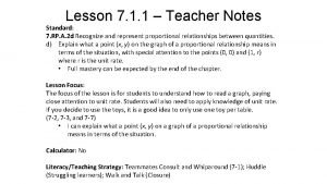 Lesson 7 1 1 Teacher Notes Standard 7