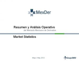 Resumen y Anlisis Operativo del Mercado Mexicano de