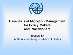 Essentials of migration management