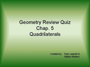 Geometry review quiz 5