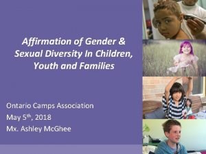 Affirmation of Gender Sexual Diversity In Children Youth