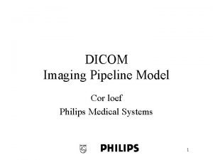 DICOM Imaging Pipeline Model Cor loef Philips Medical