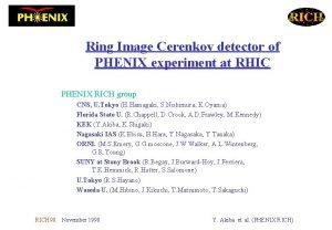 Ring Image Cerenkov detector of PHENIX experiment at