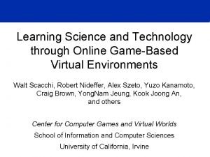 Learning Science and Technology through Online GameBased Virtual
