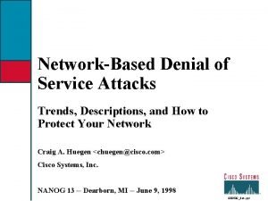 NetworkBased Denial of Service Attacks Trends Descriptions and