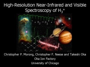 HighResolution NearInfrared and Visible Spectroscopy of H 3