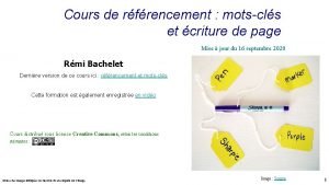 Cours de rfrencement motscls et criture de page