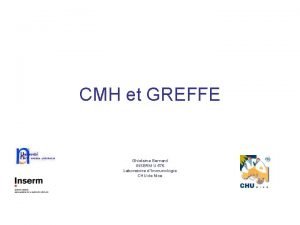 CMH et GREFFE Ghislaine Bernard INSERM U 576