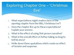 Chapter one christmas day