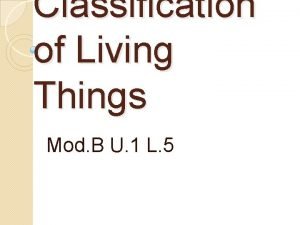 Living things mod