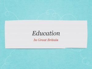 Education In Great Britain Secondary education Education in