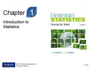 Chapter 1 introduction to statistics