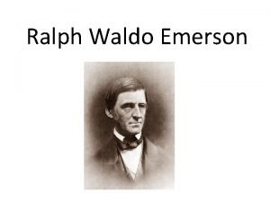 Ralph waldo emerson biography