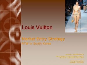 Louis vuitton market segmentation