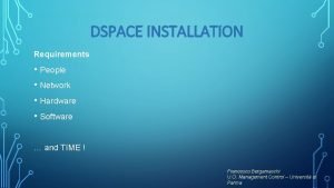 Dspace install Dspace install