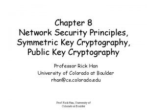 Chapter 8 Network Security Principles Symmetric Key Cryptography