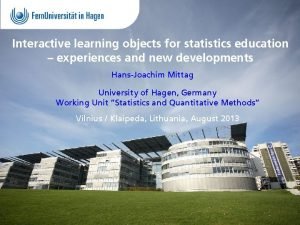 Interactive learning statistics