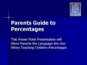 Introduction to percentages powerpoint