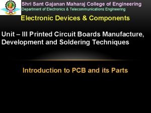 Shri Sant Gajanan Maharaj College of Engineering Department Shri Sant Gajanan Maharaj College of Engineering Department