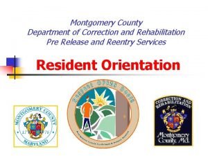 Montgomery county pre release center