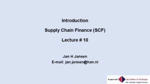 Standard definitions for techniques of supply chain finance