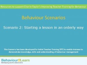 Resources to support Charlie Taylors Improving Teacher Training