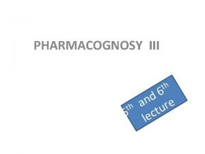 Pharmacognosy alkaloids