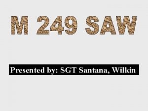 Presented by SGT Santana Wilkin INSTRODUCTION Good afternoon
