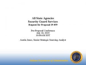 Business proposal for security guard services