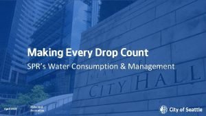 Making Every Drop Count SPRs Water Consumption Management