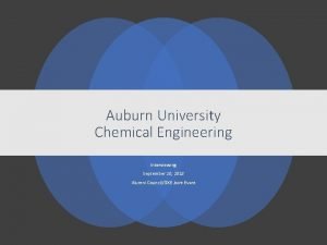 Auburn University Chemical Engineering Interviewing September 20 2018