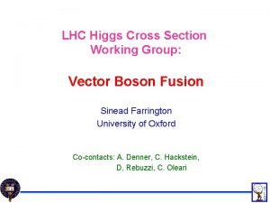 LHC Higgs Cross Section Working Group Vector Boson